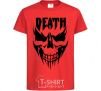 Kids T-shirt DEATH SKULL red фото