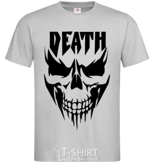 Men's T-Shirt DEATH SKULL grey фото