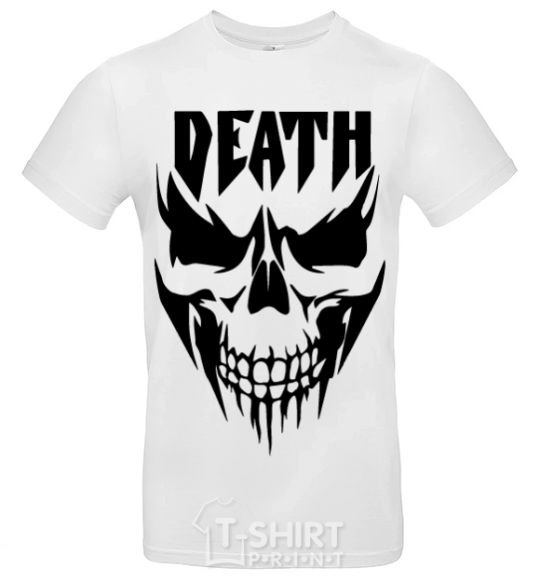 Мужская футболка DEATH SKULL Белый фото