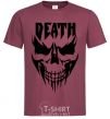 Men's T-Shirt DEATH SKULL burgundy фото