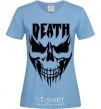 Women's T-shirt DEATH SKULL sky-blue фото