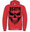 Men`s hoodie DEATH SKULL bright-red фото