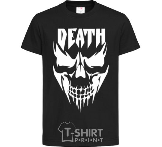 Kids T-shirt DEATH SKULL black фото