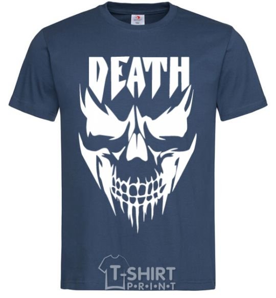 Men's T-Shirt DEATH SKULL navy-blue фото