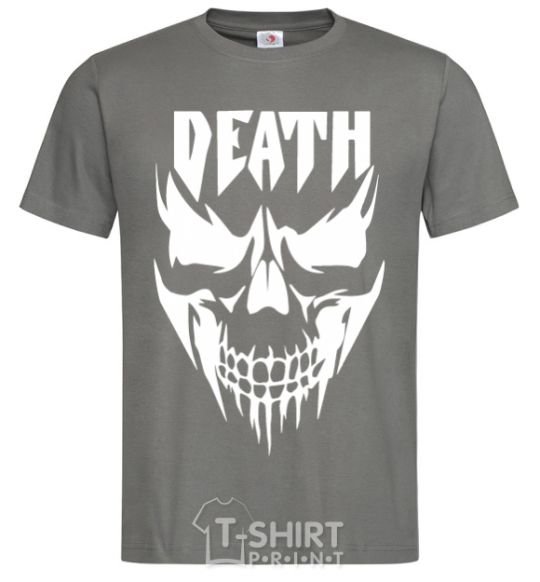 Men's T-Shirt DEATH SKULL dark-grey фото