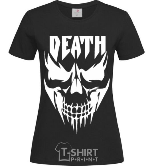 Women's T-shirt DEATH SKULL black фото