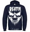 Men`s hoodie DEATH SKULL navy-blue фото