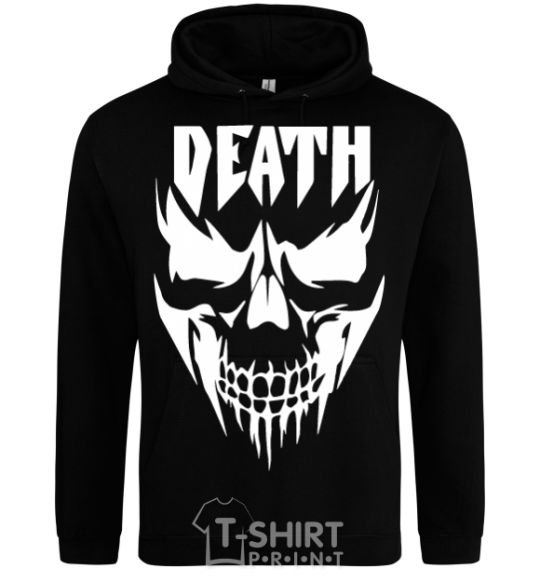 Men`s hoodie DEATH SKULL black фото