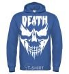 Men`s hoodie DEATH SKULL royal фото