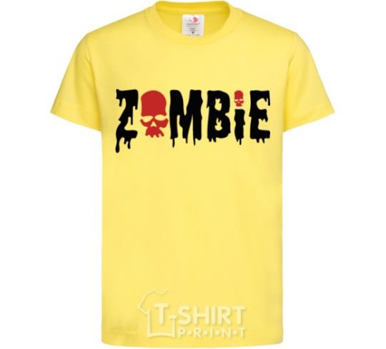 Kids T-shirt zombie red cornsilk фото