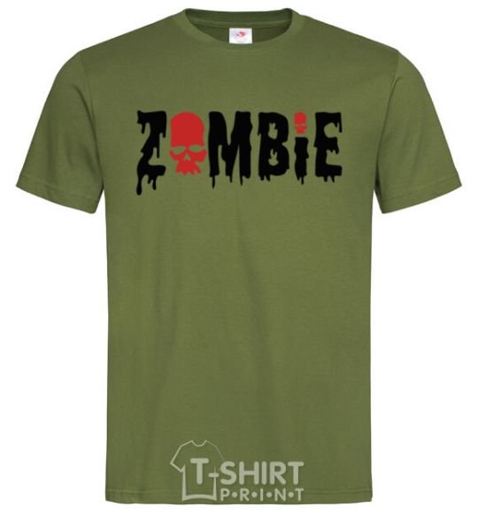 Men's T-Shirt zombie red millennial-khaki фото