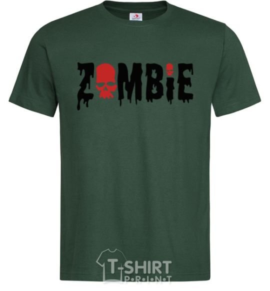 Men's T-Shirt zombie red bottle-green фото