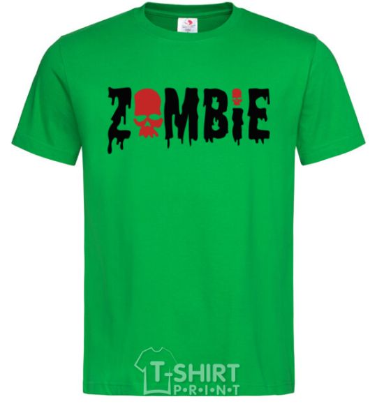 Мужская футболка zombie red Зеленый фото