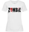 Women's T-shirt zombie red White фото