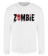 Sweatshirt zombie red White фото