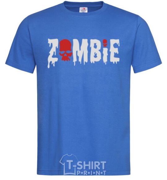 Men's T-Shirt zombie red royal-blue фото