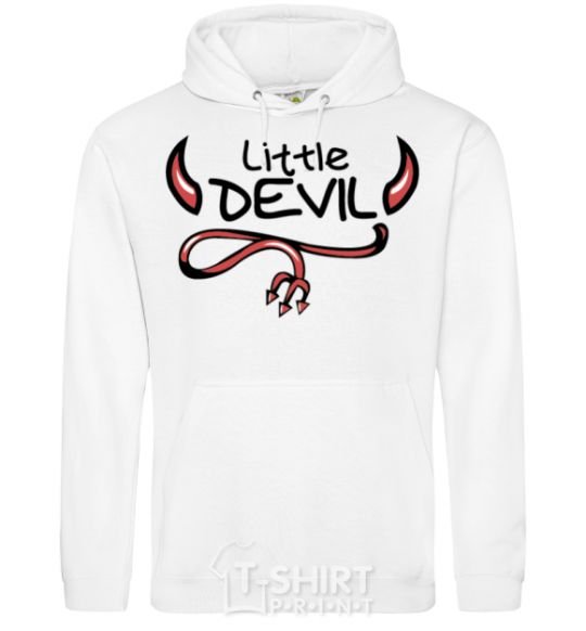 Men`s hoodie Little Devil original White фото