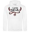 Men`s hoodie Little Devil original White фото