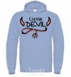 Men`s hoodie Little Devil original sky-blue фото