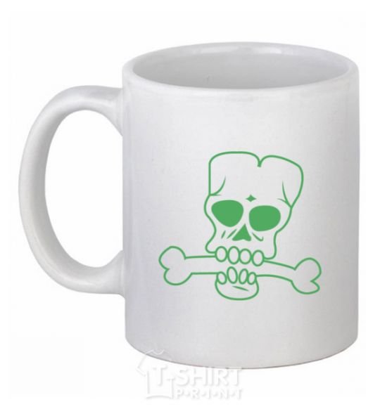 Ceramic mug zombie bone White фото