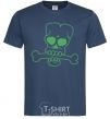 Men's T-Shirt zombie bone navy-blue фото