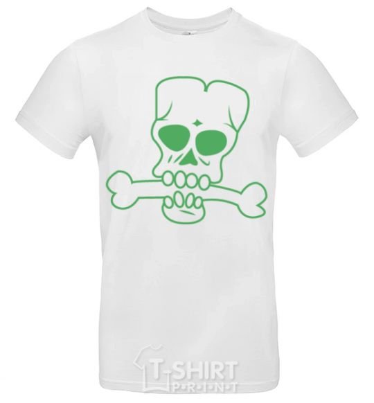 Men's T-Shirt zombie bone White фото