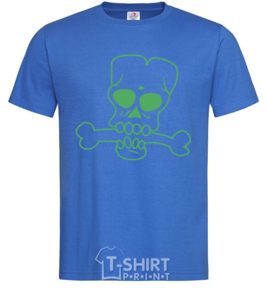 Men's T-Shirt zombie bone royal-blue фото