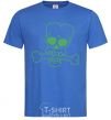 Мужская футболка zombie bone Ярко-синий фото