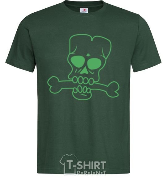 Мужская футболка zombie bone Темно-зеленый фото