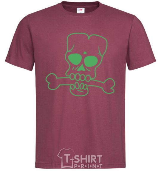 Men's T-Shirt zombie bone burgundy фото