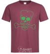 Men's T-Shirt zombie bone burgundy фото