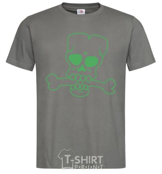 Men's T-Shirt zombie bone dark-grey фото