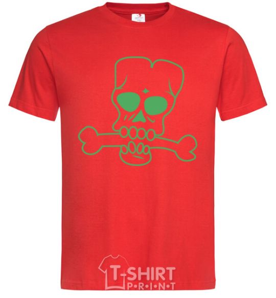 Men's T-Shirt zombie bone red фото