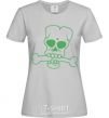 Женская футболка zombie bone Серый фото