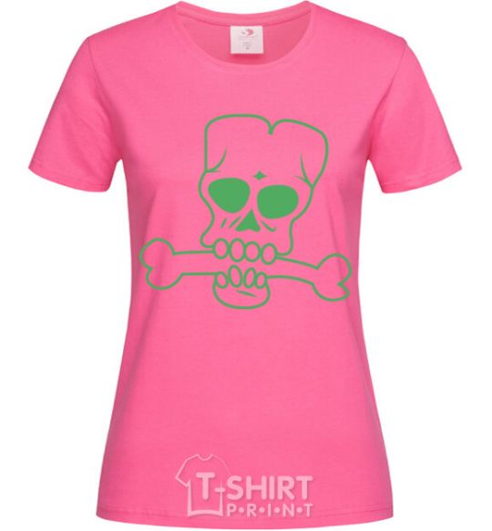 Женская футболка zombie bone Ярко-розовый фото