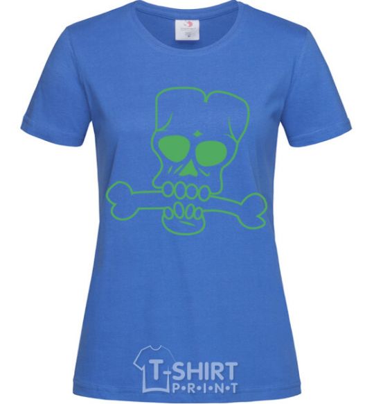 Women's T-shirt zombie bone royal-blue фото