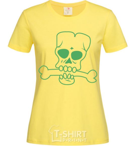 Женская футболка zombie bone Лимонный фото