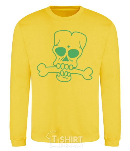 Sweatshirt zombie bone yellow фото