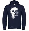 Men`s hoodie All monsters are human navy-blue фото