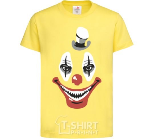 Kids T-shirt scary clown cornsilk фото