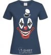 Women's T-shirt scary clown navy-blue фото