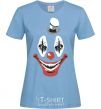 Women's T-shirt scary clown sky-blue фото