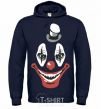 Men`s hoodie scary clown navy-blue фото