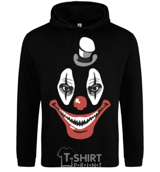 Men`s hoodie scary clown black фото