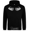 Men`s hoodie skeleton hands black фото