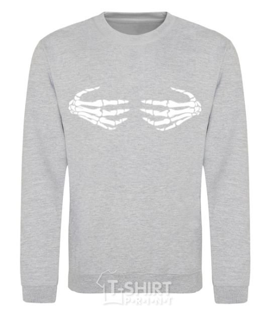 Sweatshirt skeleton hands sport-grey фото