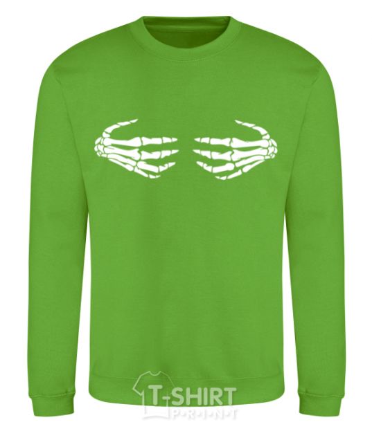 Sweatshirt skeleton hands orchid-green фото