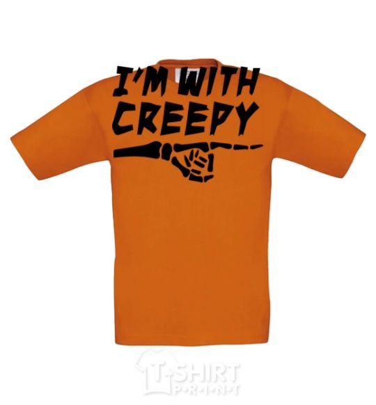 Kids T-shirt i'm with creepy cornsilk фото