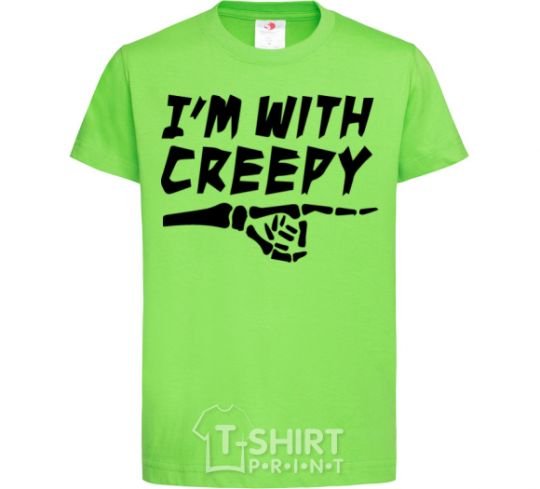 Kids T-shirt i'm with creepy orchid-green фото