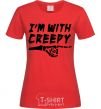 Women's T-shirt i'm with creepy red фото